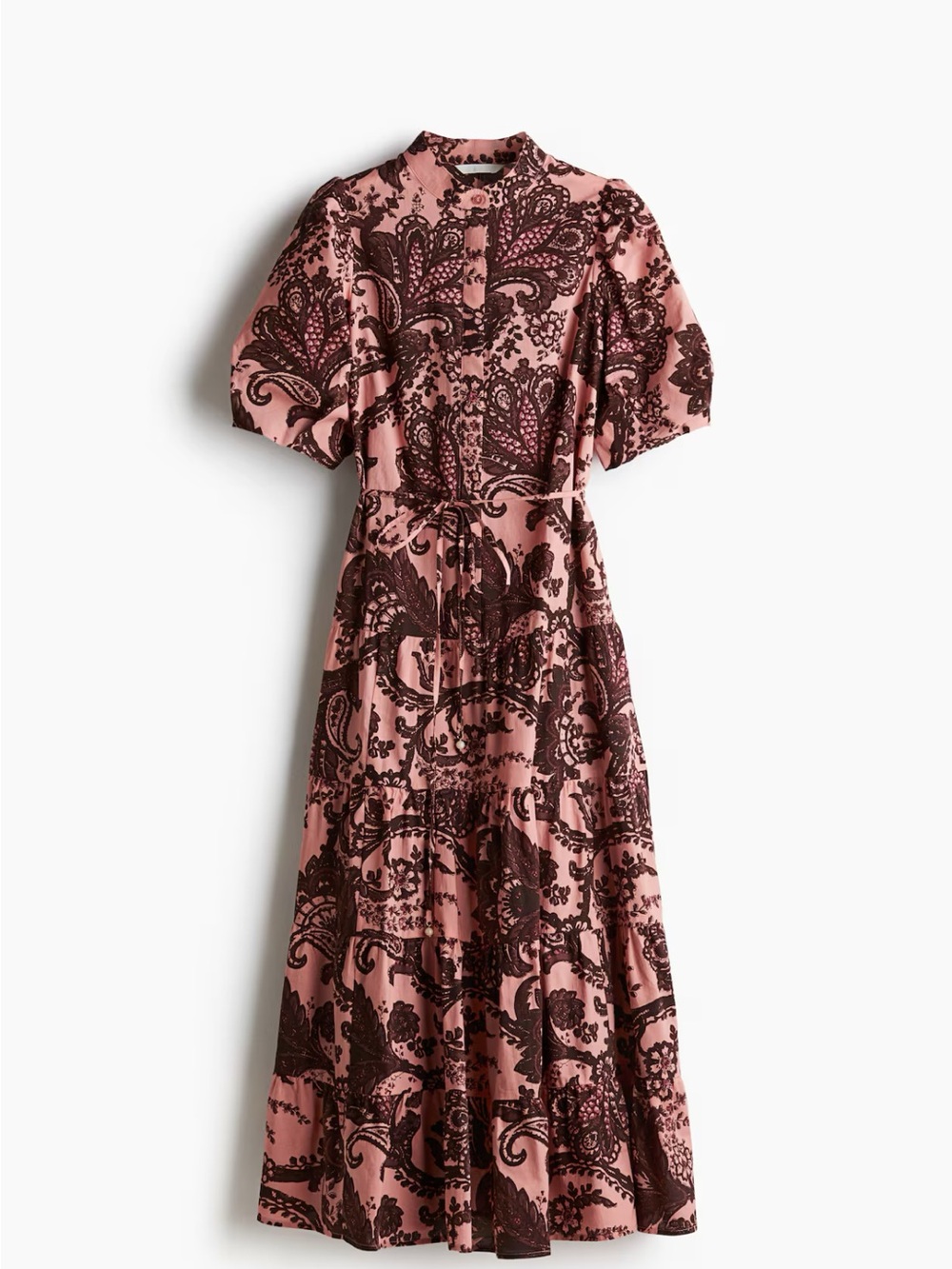 Women's Pink Paisley Long Dress